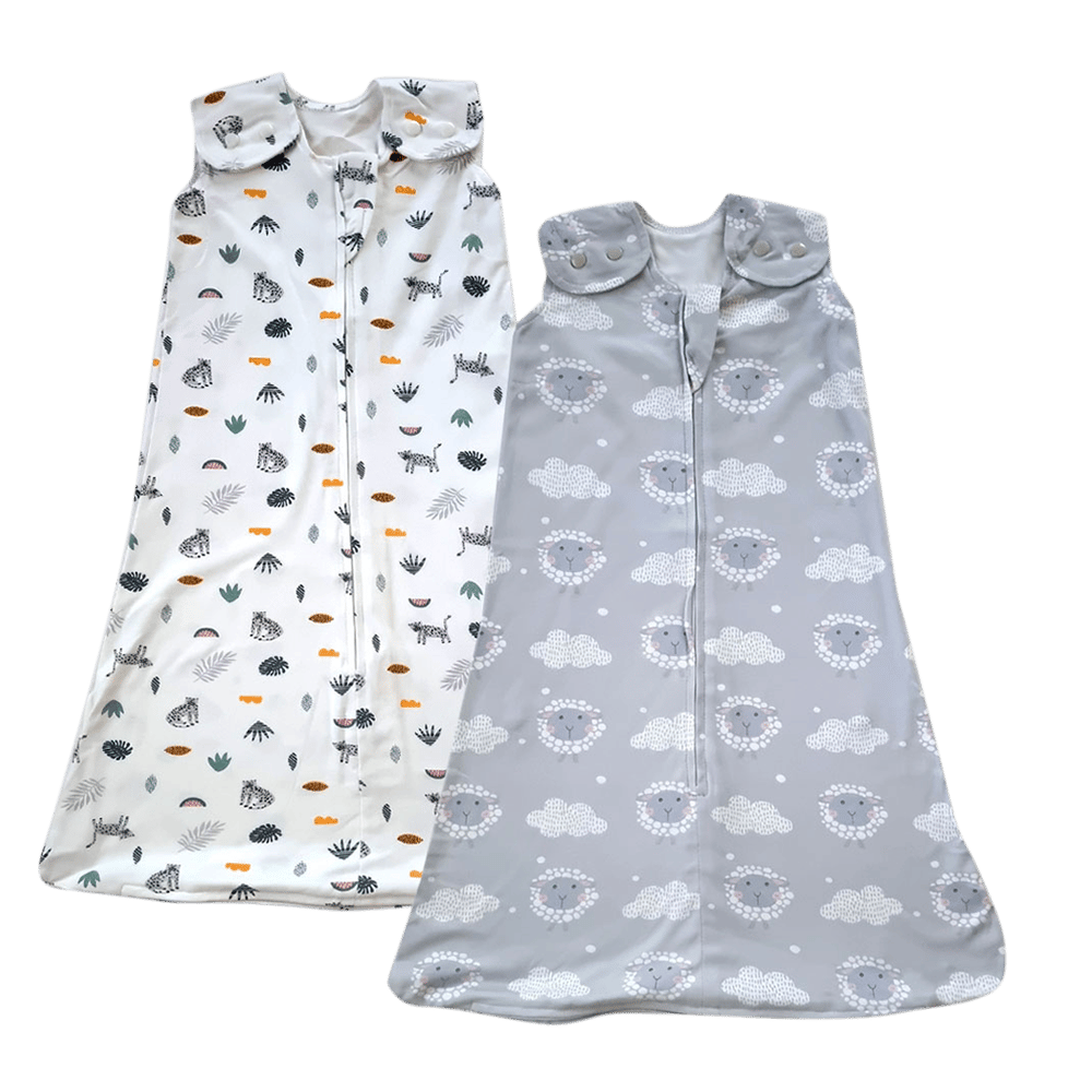 Organic Cotton Baby Sleeping Bag - Value Pack Frost Leo & Cuddly Lamb; 12-24 months