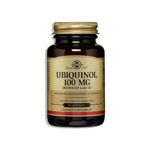 Gluten-free Ubiquinol 100mg - Reduced CoQ-10; 50 softgels 