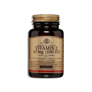 Vegan Vitamin E 67mg (100iu) - D-alpha Tocopherol & Mixed Tocopherols; 100 softgels