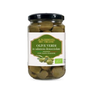 Organic Whole Green Olives In Brine; 280g