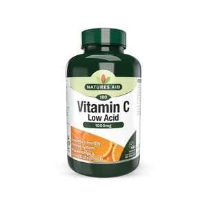 Vegan Vitamin C 1000mg Supplement - Low Acid; 180 tabs 