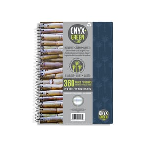 Eco-friendly 3 Subject Notebook; 240 pages