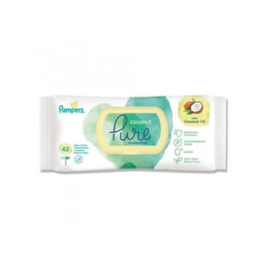 Plant-based Baby Wipes - Pure Coconut; 42 wipes