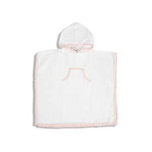 Sustainable Muslin Borders Puncho - Pink