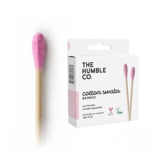 Biodegradable Bamboo Cotton Swabs - Purple; 100 pcs