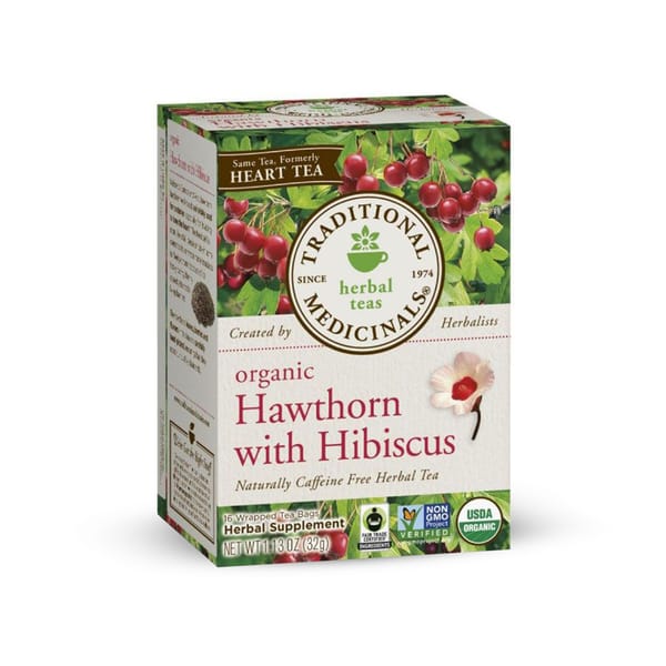 Organic Heart Tea with Hawthorn Hibiscus; 16 Ct