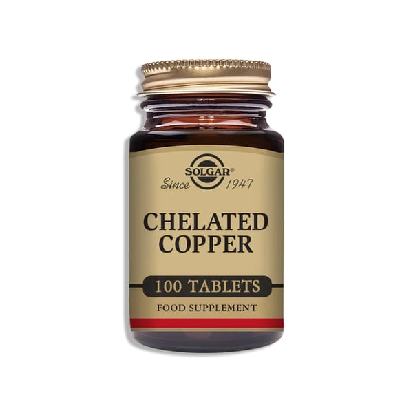 Vegan Chelated Copper; 100 tabs