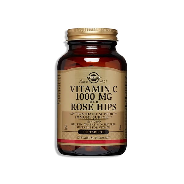 Vegan Vitamin C 1000mg with Rose Hips; 100 tabs  