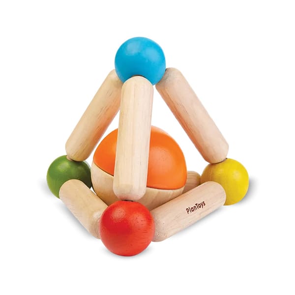 Eco-friendly Wooden Triangle Clutching Toy