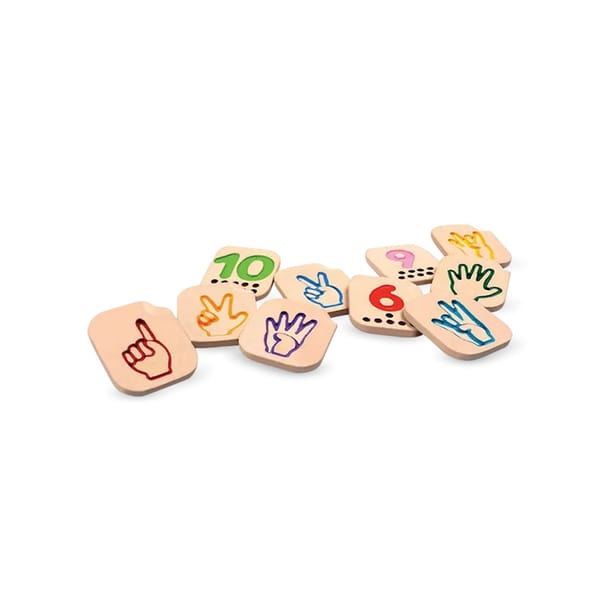 Eco-friendly Wooden Hand Sign Numbers - 1 to 10