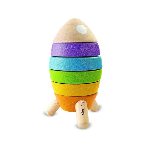 Eco-friendly Wooden Stacking Rocket