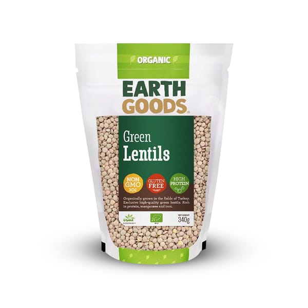 Organic Green Lentils; 340g