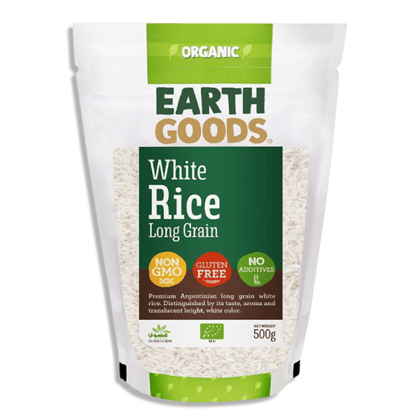 Organic Long Grain White Rice; 500g