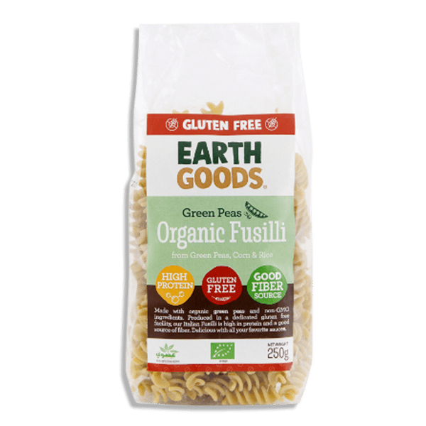 Organic Gluten-free Green Peas Fusilli; 250g