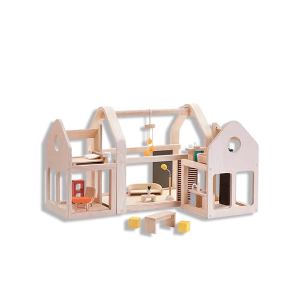 Eco-friendly Wooden Slide n Go Dollhouse