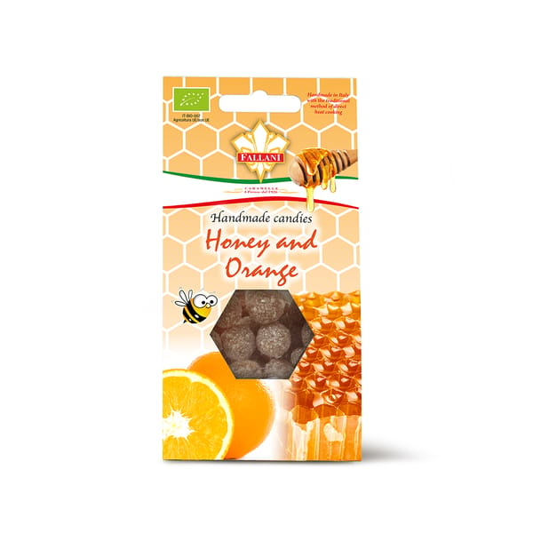 Organic Candies - Honey & Orange;  90g