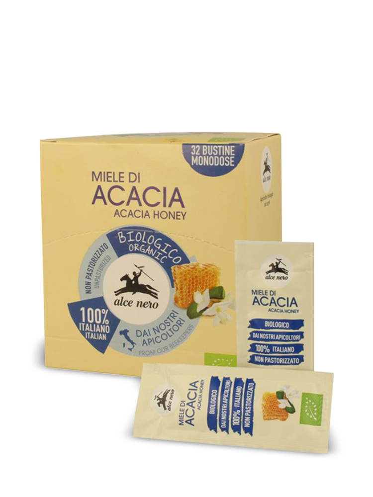 Organic Italian Acacia Honey; 32 x 6g 