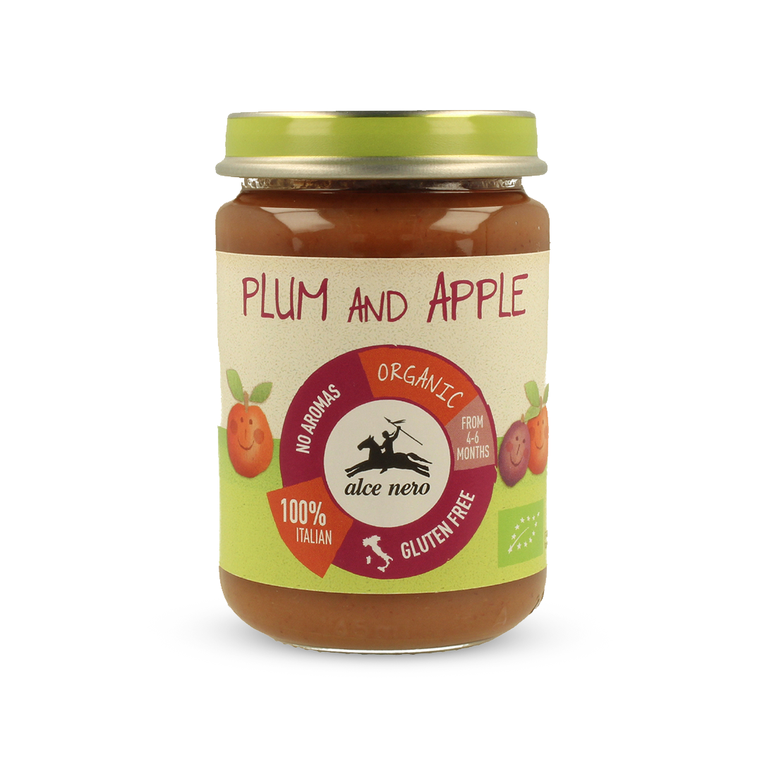Organic apple & plum puree; 160g