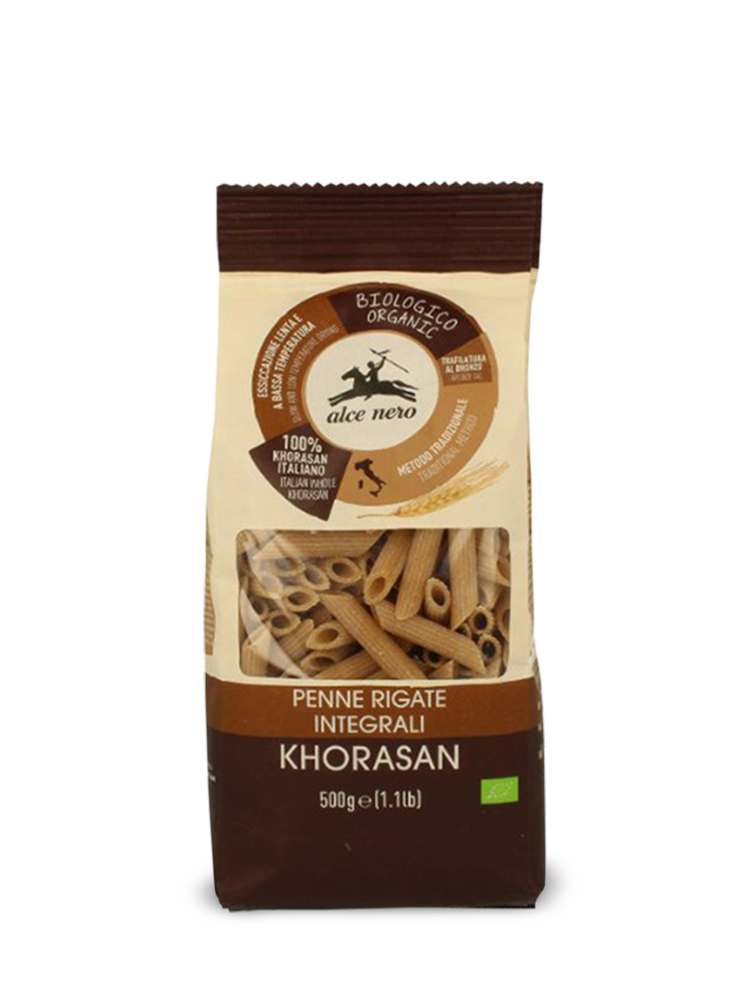 Organic Whole Khorasan Penne Rigate; 500g
