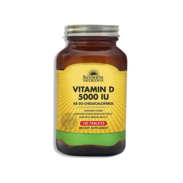 Vitamin D 5000 IU; 100 tabs