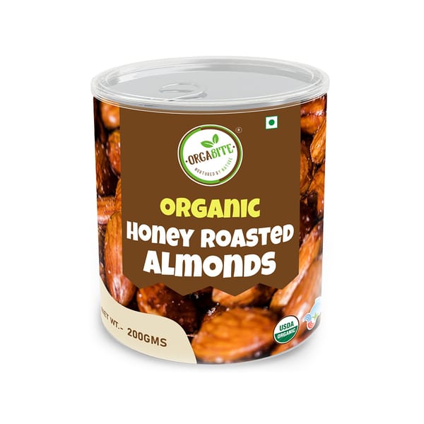 Organic Honey Roasted Almonds; 200g