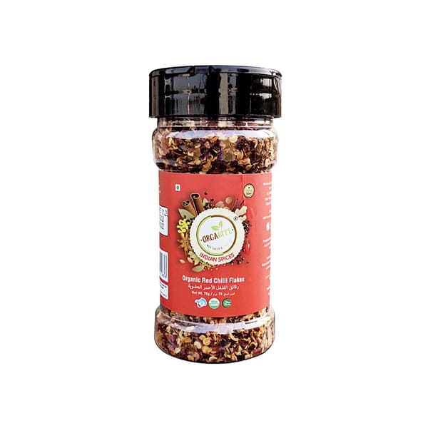 Organic Red Chilli Flakes; 75g