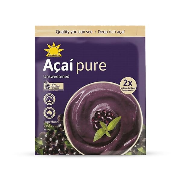 Organic Pure Acai; 4 x 100g