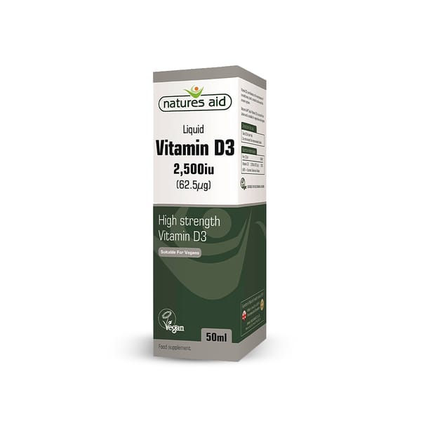 Vegan Vitamin D3 2500iu - Liquid; 50ml 