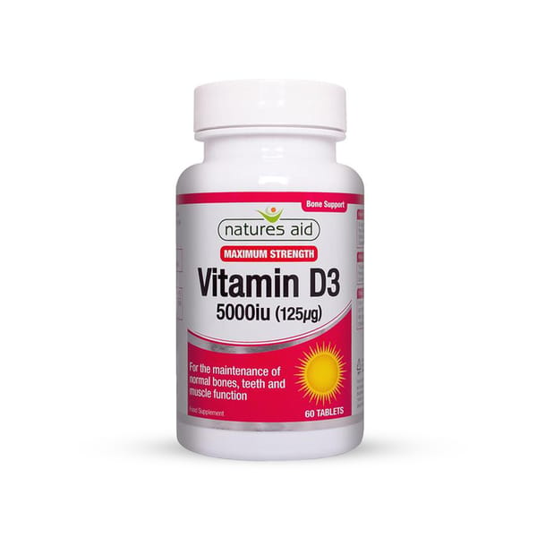 Vegetarian Vitamin D3 Supplement - 5000iu; 60 tabs 