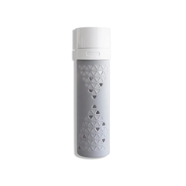 Reusable Glass Juice & Smoothie Preserving Bottle - Glacier Gray; 473ml