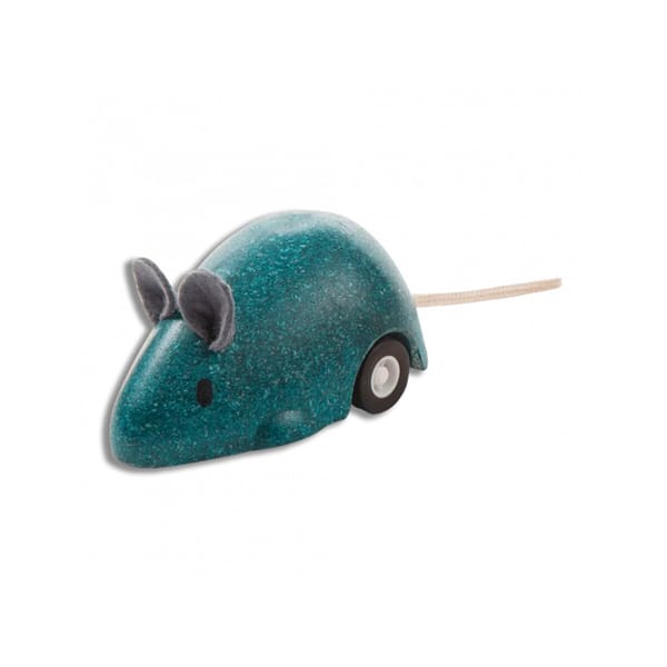 Eco-friendly Wooden Moving Mouse - Blue